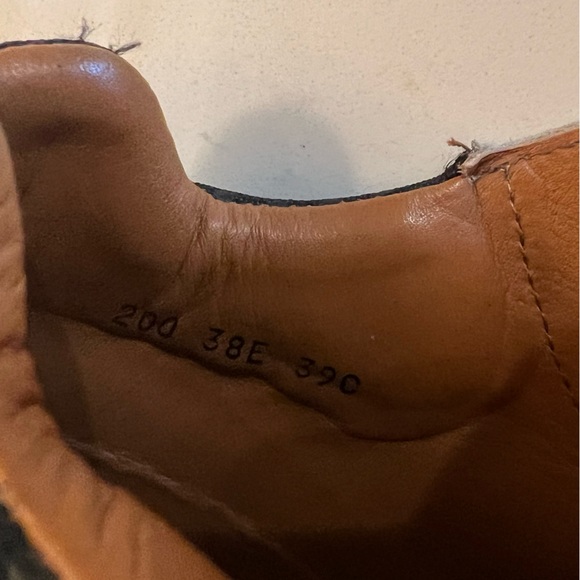 Vintage Y2K chunky Punk combat leather boots graffiti print The Art 38E - Picture 13 of 13